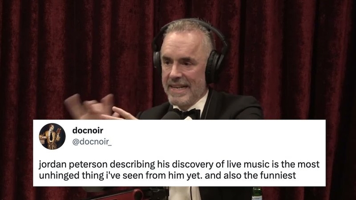 Social Media Bewildered Upon Discovering Old Clip Of Jordan Peterson Tearing Up While Describing Live Music Social Media Bewildered Upon Discovering Old Clip Of Jordan Peterson Tearing Up While Describing Live Music