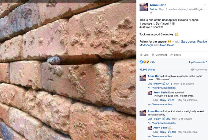 cigarette brick wall illusion Brick Wall Optical Illusion cigarette brick wall illusion Brick Wall Optical Illusion