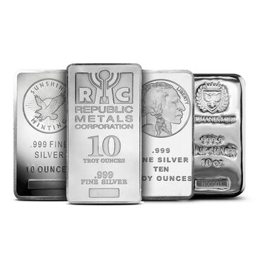 10 oz Silver Bar Varied Condition Any Mint Provident Metals™