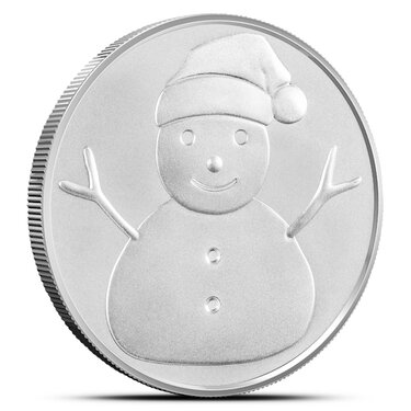 1 oz Silver Emoji Snowman Round New | SilverTowne - Provident Metals™
